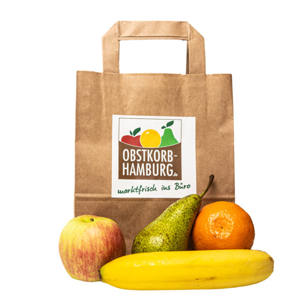 <strong>Snack-Tüte – SEASON (Medium)</strong> 4 Teile Obst als Standart-/Saison-Mischung